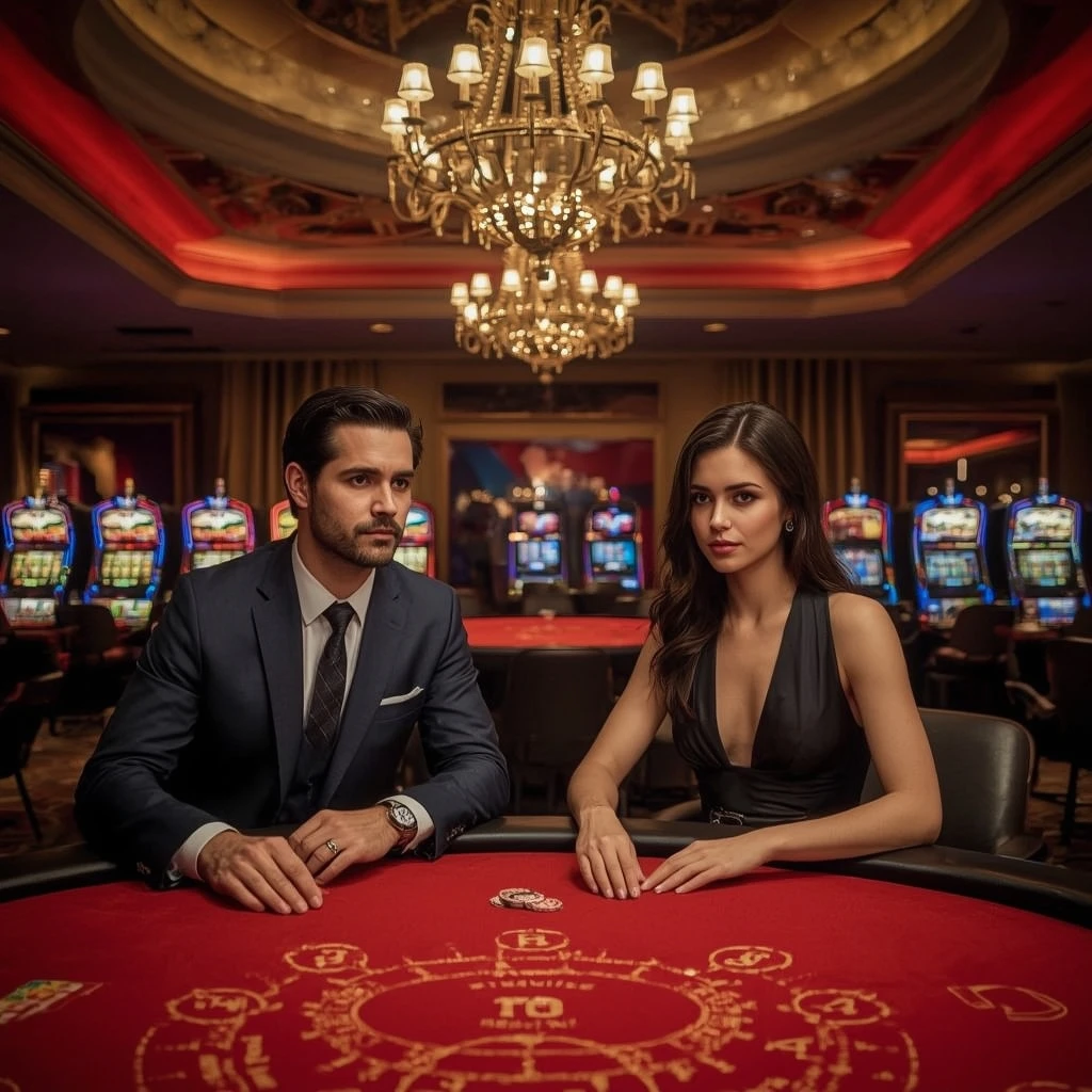Deux joueurs de poker dans un Black Label Casino